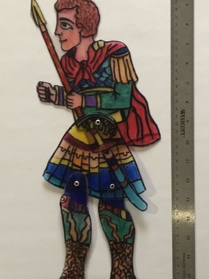 Karagiozis Shadow Theater Saint George new handmade collectible