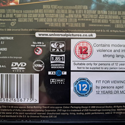 Hellboy and Hellboy 2 The Golden Army DVD like new, action fantasy
