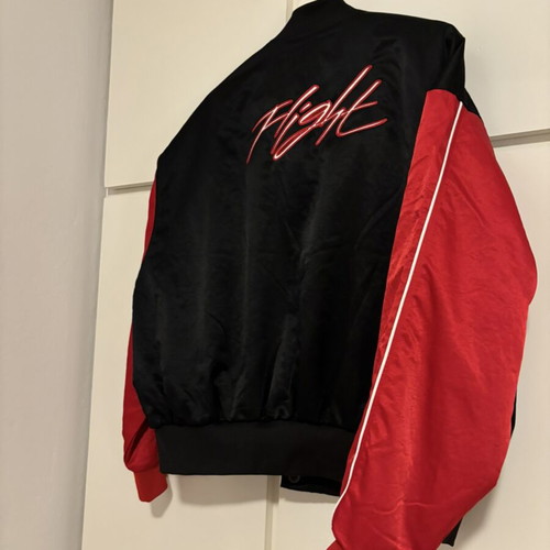 Jordan W J FLT Renegade Core bomber jacket black gym red white
