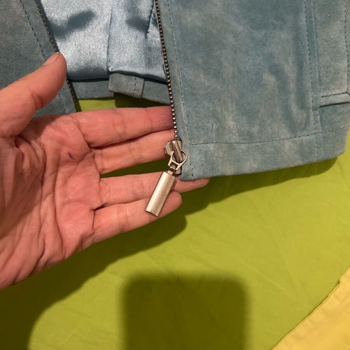 Suede jacket turquoise Pink Woman like new, Small