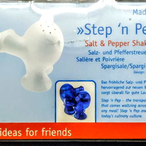 Step 'n Pep Salt and Pepper Shaker Set by Koziol Germany new