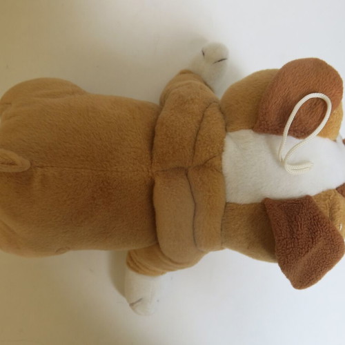 Bulldog plush puppy used with hook 30x26cm