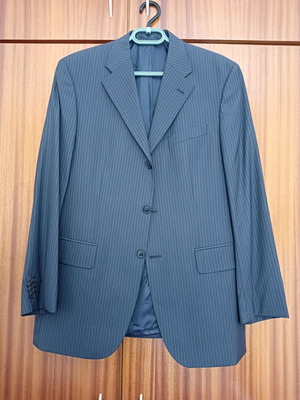Ted Lapidus suit blue with thin stripe like new