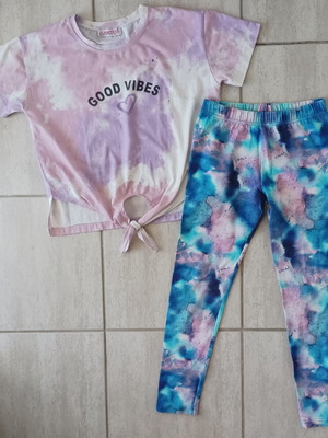 Evita summer set for girl size 10 years, used, pink and purple
