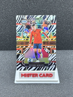 2023-24 Panini Select FIFA Alvaro Morata zebra #99 Spain card