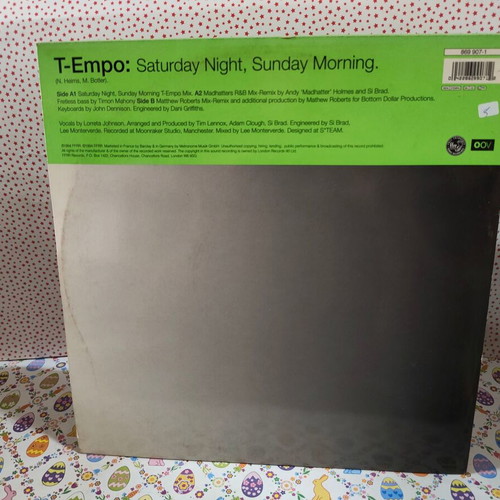 T-Empo Saturday Night, Sunday Morning vinyl record used, electronic