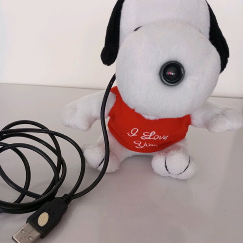 Toy camera pc like new, plush with camera on nose