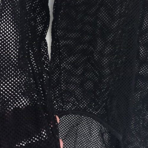 Mesh bodysuit new, elastic fabric, black, sizes M/L/XL