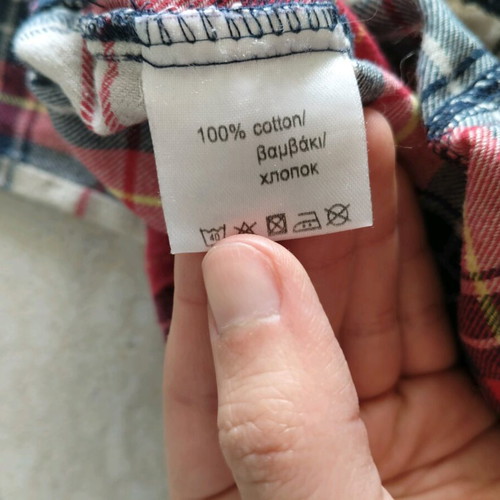 Cotton plaid pajama pants used, size M-L Harmony