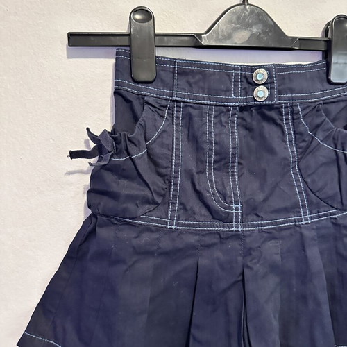 Esprit girls' skirt, dark blue with pleats, age 8
