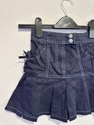 Esprit girls' skirt, dark blue with pleats, age 8