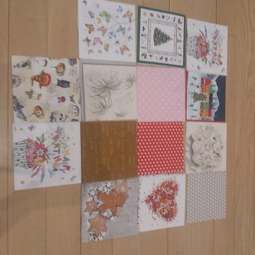 Collection of 74 new napkins with themed designs