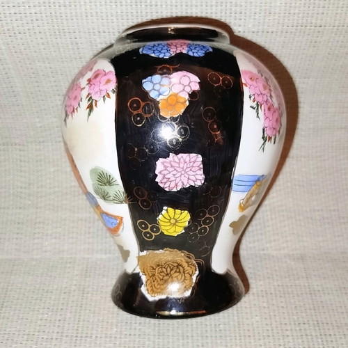 Satsuma Japanese vintage hand-painted vase and bowl set like new