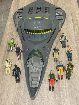 Gi Joe and Phantom X 19 Stealth Fighter figures used, pack of 10