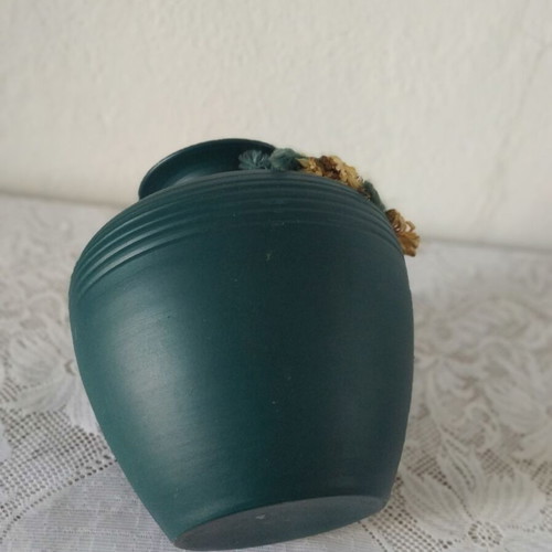Vintage German ceramic vase used with dried flower decoration