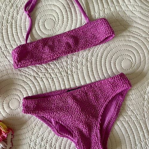 Calzedonia girls' swimsuit set like new, size 4 years, pink multicolor