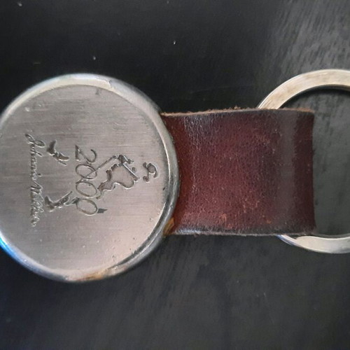 Johnny Walker keychain like new with leather detail