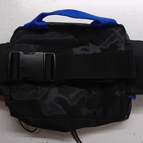 Men's waist bag Avec waterproof, blue black, new