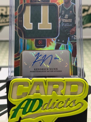 2025-26 Panini Select Kendrick Nunn Patch Auto Panathinaikos Card New