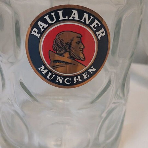 Paulaner beer glasses 1L set of two like new