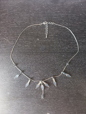 Vintage silver necklace with blue stones used