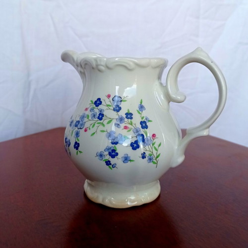 Pontesa pitcher, creamer, sugar bowl used, porcelain 1970
