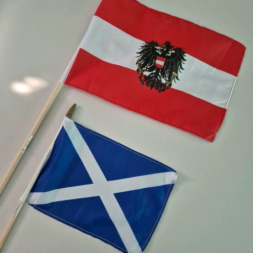 Austria-Scotland Flags like new, set of 2 pieces