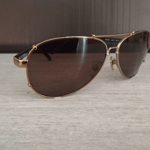 Dolce & Gabbana Aviator sunglasses like new, metal frame, brown