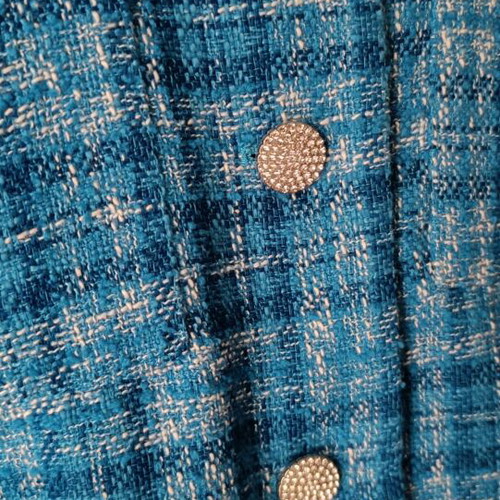 Zara Tweed Jacket XL like new, blue with white details