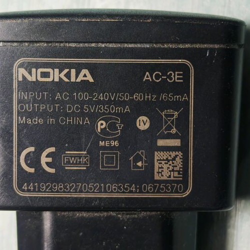 Nokia AC-3E charger used, original