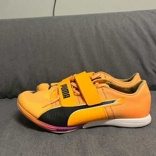 Puma Triple Jump Nitro Elite 2 track spikes used, size 45, black and orange