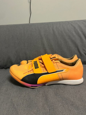 Puma Triple Jump Nitro Elite 2 track spikes used, size 45, black and orange