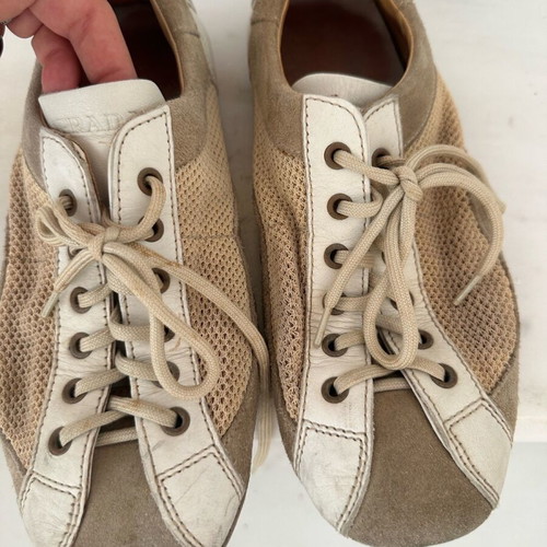 Prada canvas men's sneakers used size 40 beige