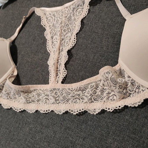 Bra new with super padding 75B pink athletic back and lace