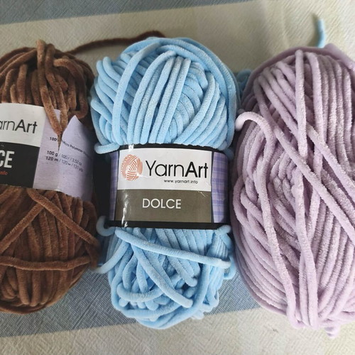 YarnArt Dolce velvet knitting yarn set of 3 new skeins