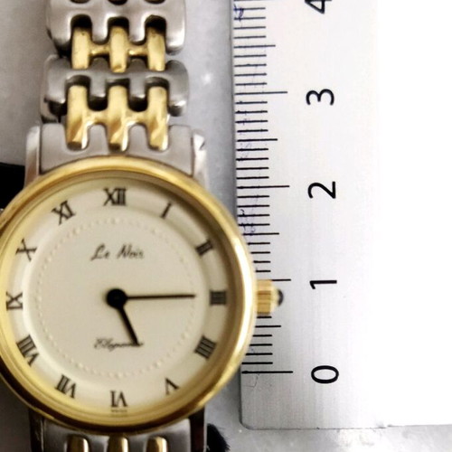 Le Noir Elegance 28mm women's watch new, two-tone gold and silver