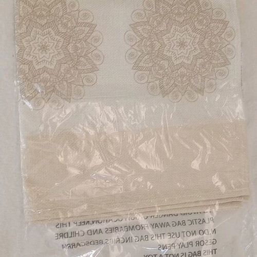 Runner tablecloth new 33x183 cm linen beige