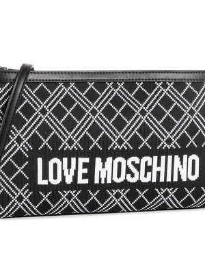 Γυναικείο κλατς Moschino καινούργιο, μαύρο και λευκό
