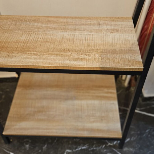 Coat rack with two shelves, 150x25 cm