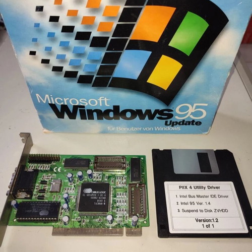 Cirrus Logic 5430M PCI used graphics card with driver diskette