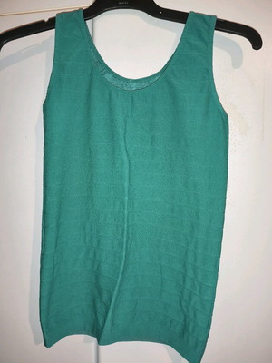 Sleeveless top used, turquoise, size M