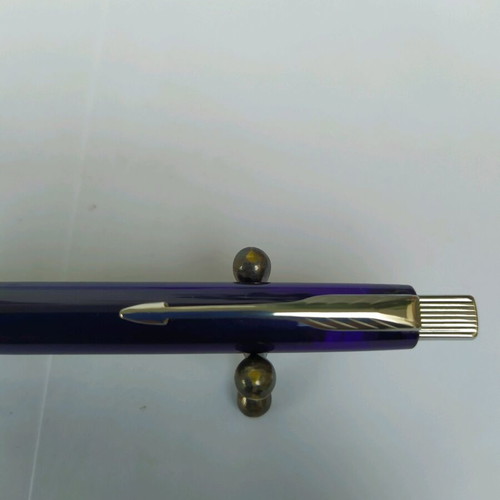Parker Frontier pen used, dark blue purple color
