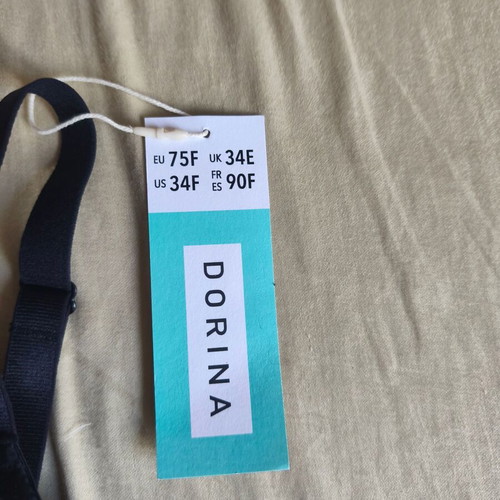 Dorina 75F black bra new without padding