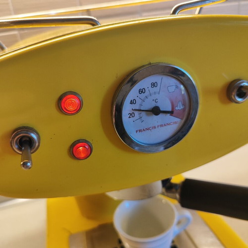 Francis Francis X1 Magic L'Espresso Coffee Machine used, yellow