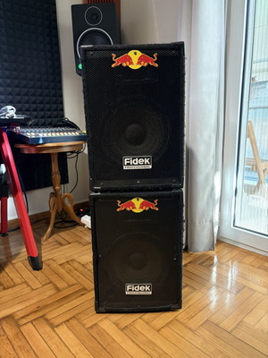 Fidek Professional speakers used, pair with 12" woofer