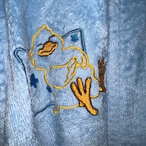 Children's robe for 4-year-old boy, blue