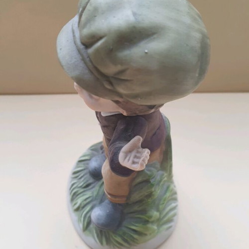 Capodimonte figurine boy with puppy like new