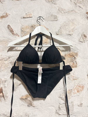 New Look Black Triangle Bikini Set used, size 8