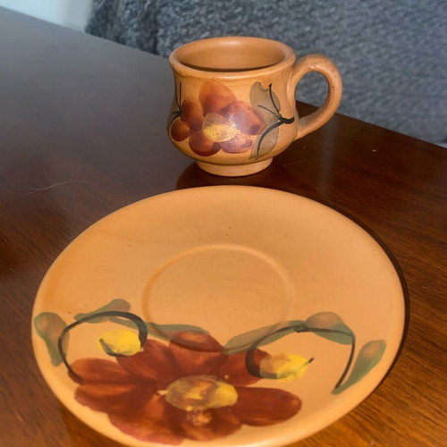 Clay coffee cups like new, set of two