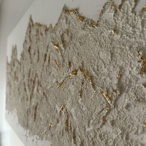 Handmade painting with gold details new